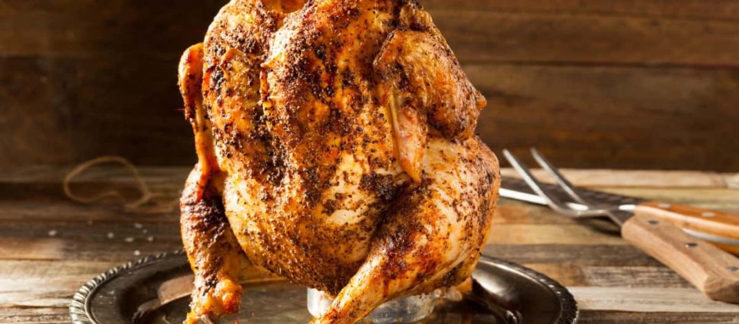 Pecan Smoked Beer in the Butt Chicken